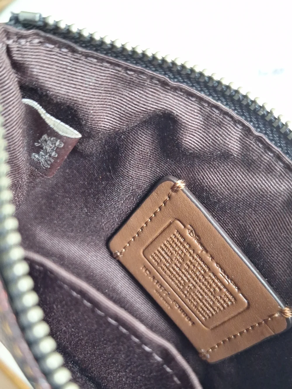 Coach Minnie Mouse Black Leather Wristlet